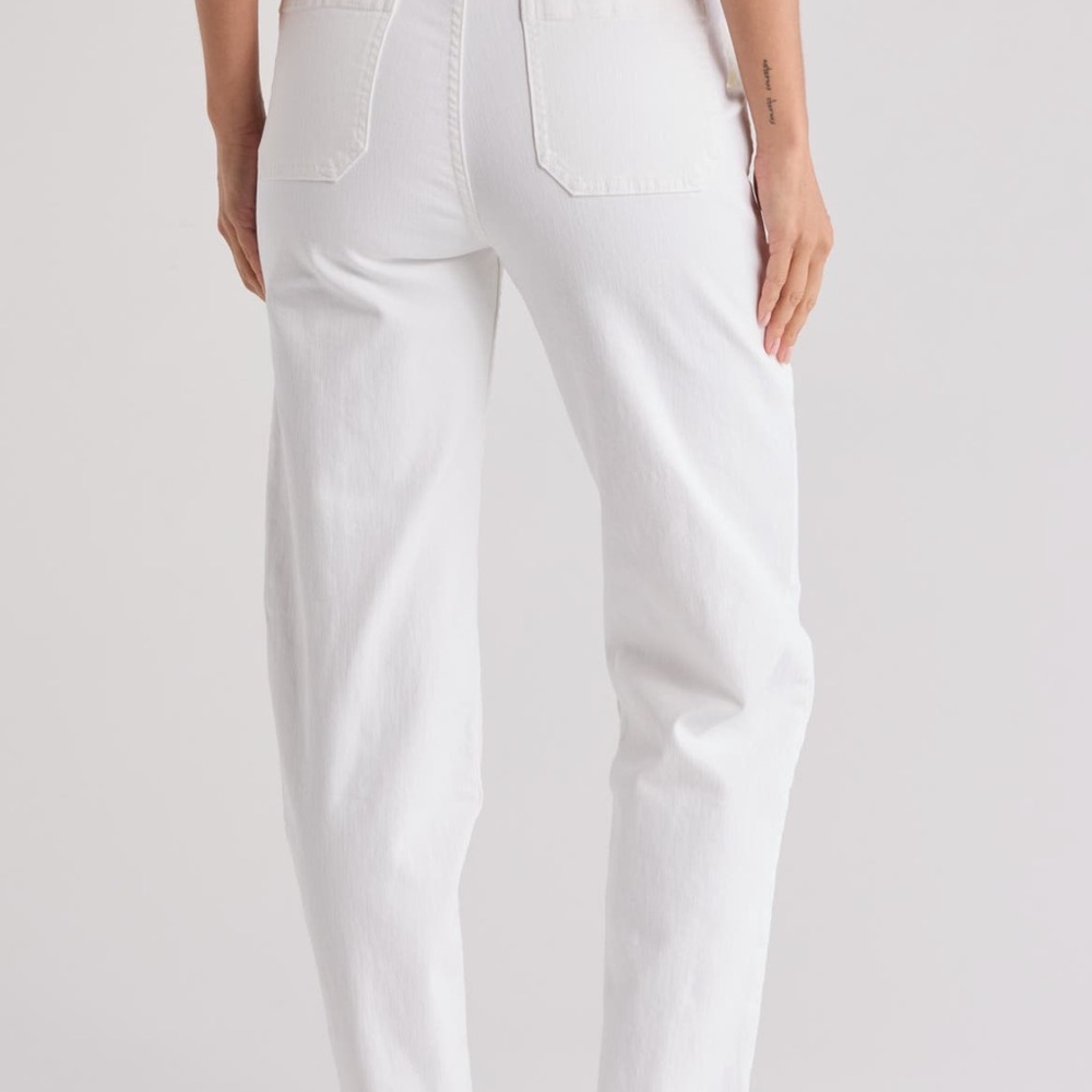MOTHER NWT White Cargo Straight Leg Jeans - Picture 5 of 5
